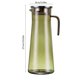 thumbnail image 3 of Jarra de agua fría a rayas acrílicas de plástico PC con tapa de acero inoxidable, gris marrón transparente, resistente al calor 1000ml 1200ml 1500ml para zumo de té helado, 3 of 6