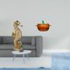 thumbnail image 2 of Figura de calabaza de resina dorada para oficina, armario, dormitorio, sala de estar, chimenea, tapa de tarro de , estatua naranja, 2 of 8