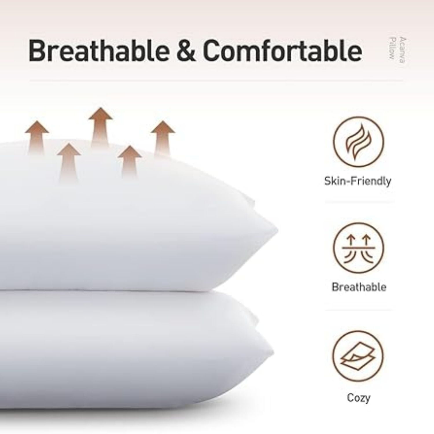 Hotel Quality Bed Pillows for ,Premium 3D Plush Fiber-Reduces Neck Pain,Breathable Cooling Cover Skin-Friendly, Standard (Pack of 4), White 4 Count