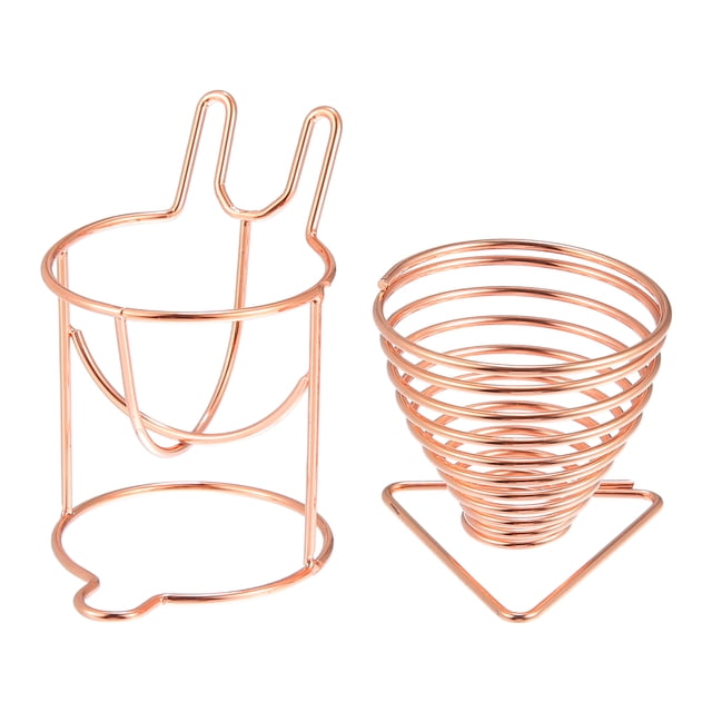 Soporte para esponja de maquillaje Unique Bargains tono oro rosa 2 uds
