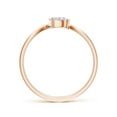 thumbnail image 2 of ANGARA Natural Pear Diamond Wave Shank Solitaire Ring in 14K Rose Gold for Women (Size-5x3mm| Color-I-J| Clarity-I1-I2) | April Birthstone, Anniversary, Jewelry Gift for Women | Natural Diamond Ring, 2 of 10
