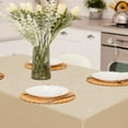 thumbnail image 3 of Xukmct Rectangle Table Cloth Linen Solid Color Tablecloth Decorative Fabric Table Cover for Dining/Party/Birthday/Wedding, 55" x 71", 3 of 8