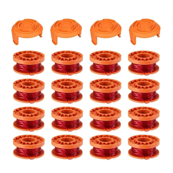 Worx Auto Feed Replacement Trimmer Spool Set 20-Pack With 10FT Nylon Line For WG Series Weed Eaters