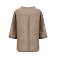 thumbnail image 5 of Women Shirts Neck Embroidered Short Sleeve Casual Blouse Top Holiday Gathering Daily Casual Outfit, 5 of 6