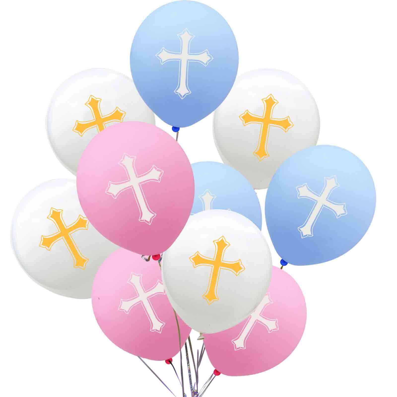 Details about   Holy Communion Bless Cross Easter Party Latex Confetti Balloon Foil Balloons 