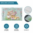 thumbnail image 6 of Happy Easter Placemats Set of 4, Spring Easter Eggs Bunny Floral Teal Wood Placemats for Dining Table, Place Mats for Kitchen Tabletop, Waterproof Wipeable Dining Table Mats Set, 6 of 9