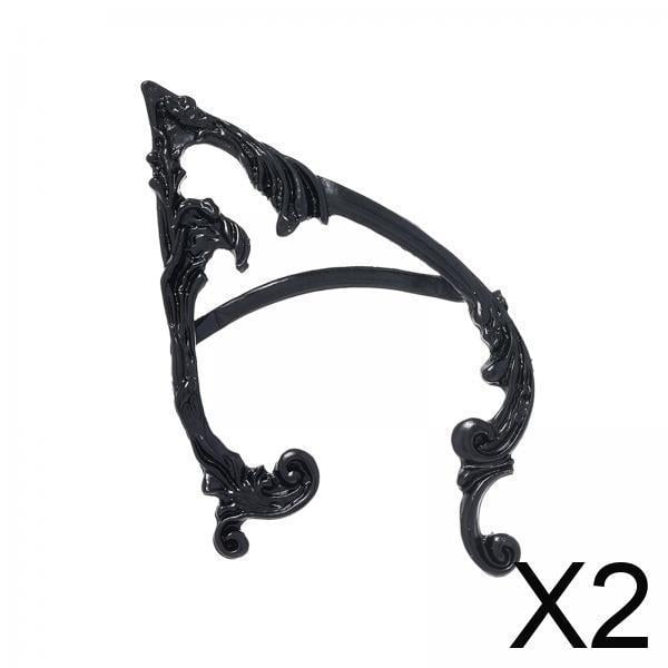 Pendientes con clip Fernando estilo Gótico Vintage Halloween negro