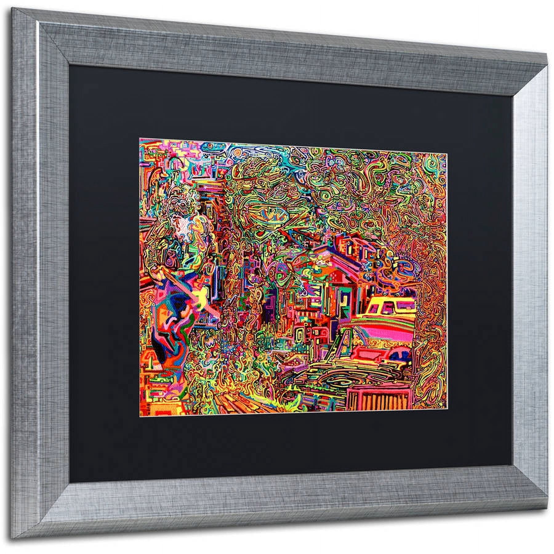 Trademark Fine Art "One Inch Further" Canvas Art by Josh Byer, Black Matte, Silver Frame