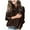 Coffee, variant on HJYCHN Womens Long Sleeve Tops Bow Solid Sleeve Warm Casual Sweater Buttons Knitted Fashion Top for Fall Winter Wear Womens Shirts Army Green S