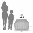 thumbnail image 3 of Abstract Rectangle Pouf, Fish Scale Inspired Illustration Simple Zentangle Doodle in Grayscale Tones, Under Desk Foot Stool for Living Room Office with Cover, 25", Pale Taupe Grey, by Ambesonne, 3 of 4