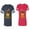 Men Navy / Women Red, variant on King Queen Red Gold Crown Matching Couple Cotton Jerseys (Men Navy / Women Black) (Men S / Women S)