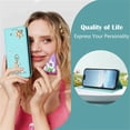 thumbnail image 7 of Leather For iPhone 17 Pro Case 【RFID Blocking】Ballet Girl Flip Wallet Leather Case With Card Holder Magnetic Closure  Phone Cases Cover,Green,For iPhone 17 Pro, 7 of 7