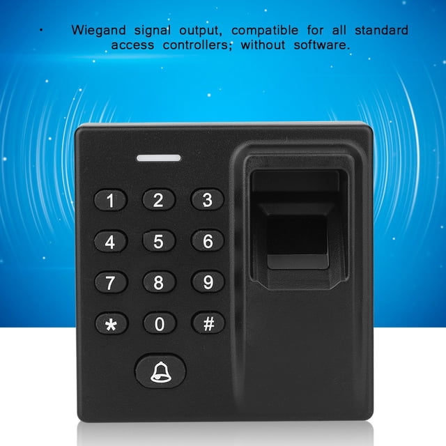 Sistema de Control de Acceso Reconocimiento biométrico de Huellas Dactilares Tarjeta RFID Contrase?a Contraluz Teclado Control de Acceso Syetem Khall AF00051