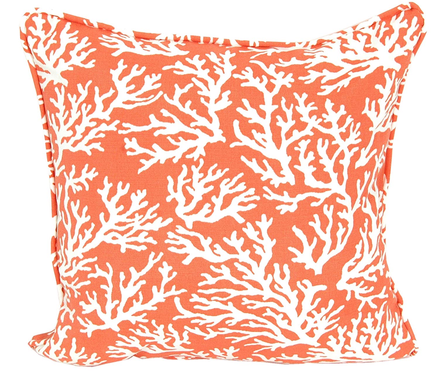 Under the Sea Coral on Salmon Pattern 16 x 16 Indoor Outdoor Throw