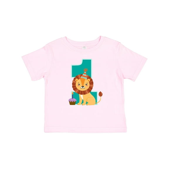 Inktastic First Birthday Boy Lion 1 Year Old Boys or Girls Baby T-Shirt