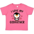 thumbnail image 3 of Inktastic I Love My Godfather with Cute Penguin and Hearts Girls Toddler T-Shirt, 3 of 5