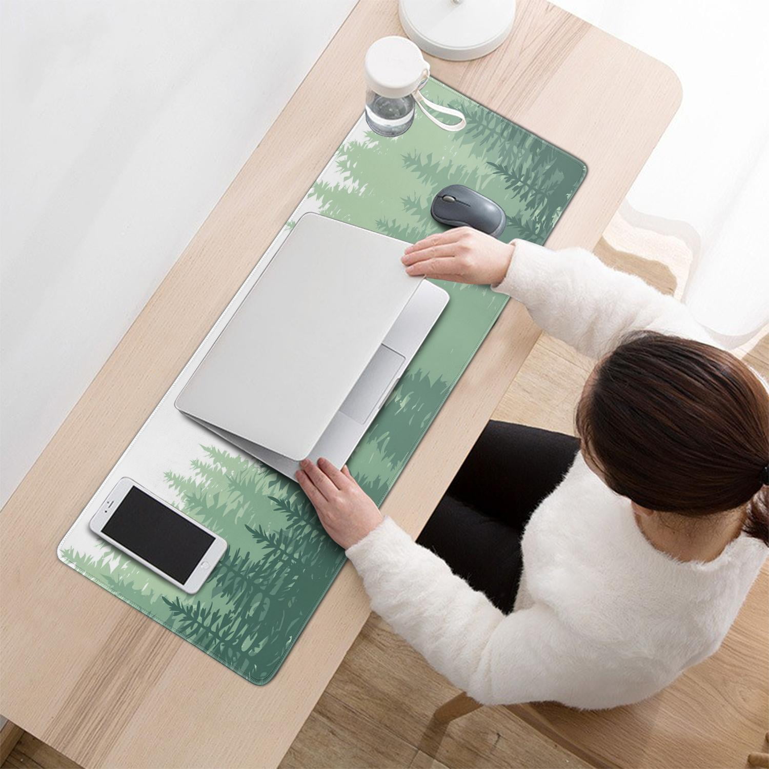 Step Into the Forest with this XXL Mouse Mat - Forest Pattern Large Extended Desk Mat, Non-Slip Mice Pads with Stitched Edges (31.5 x 11.8inches)
