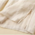 thumbnail image 6 of BiZtdJrK Wide Leg Pants for Women Summer Cotton Linen Beach Pants Solid Casual Elastic Waist Trousers Outdoor Loose Fit Palazzo Pants with Pockets Hoy Oferta Flash Beige XXL, 6 of 7
