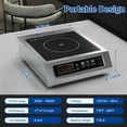 Burners Induction Cooktop 9" Coils 1800W/120V for Even Heating Hot