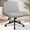 Grey-Wheel, variant on NEO CHAIR Criss Cross Chair with No Wheels, Cozy Wide Armless Seat, Grey