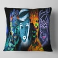 thumbnail image 2 of Designart Earth Fire Air and Water - Contemporary Portrait Throw Pillow - 18x18, 2 of 5