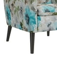 thumbnail image 5 of HL Home Furnishings Allyson Mid-Century Modern Armchair in Blue and Gray Floral, 5 of 9