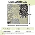 thumbnail image 2 of Gray Floral and Petal Pattern Square Fitted Tablecloth with Elastic Edge,Square Table Cover,Washable Elastic Table Cover for Home Kitchen Party Decor 36in(91cm), 2 of 6