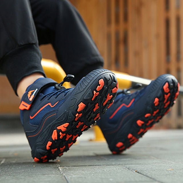 Zapatos de senderismo para niños y niñas, zapatillas de deporte para niños, botas de trekking al aire libre (azul 32) DQrwqpou Tenis De Mujer Tenis De Hombre