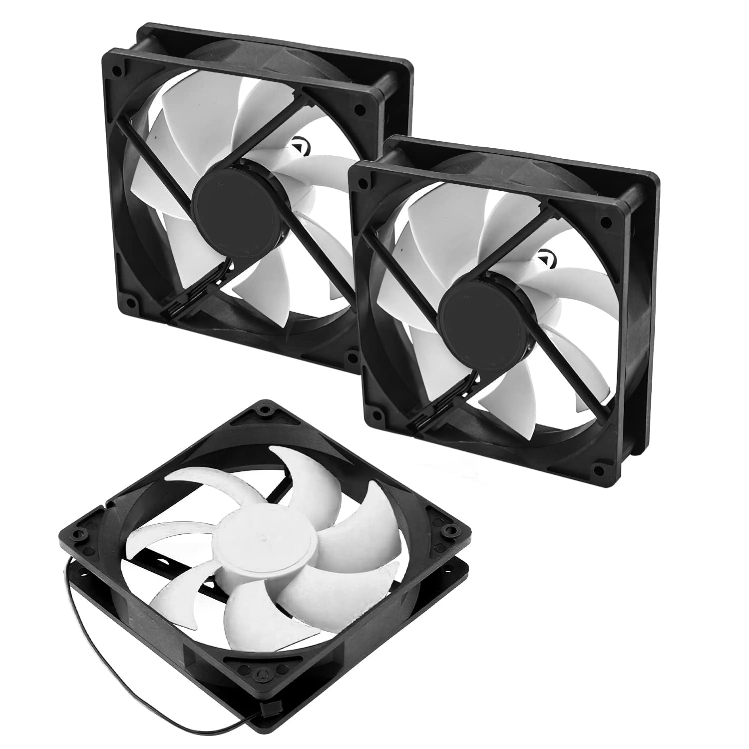 Dracaena 3 Pack FANWD12 120mm Fan for Computer DC 12v 4P+3pin 50CFM Cooler PC Case Fan, Cooling