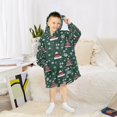 thumbnail image 6 of FORMRS Wearable Blanket Hoodie with Sleeves for Kids Cozy Flannel Sweatshirt, Red Christmas Trees, 6 of 7