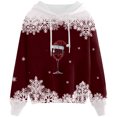 thumbnail image 1 of Haut à Capuche Imprimé de Noël pour Femmes / Sweat à Capuche Festif, 1 of 2
