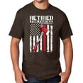 thumbnail image 1 of Men's Retired Firefighter with Axe T-shirt, XL Dark Chocolate Brown - TALL, 1 of 2