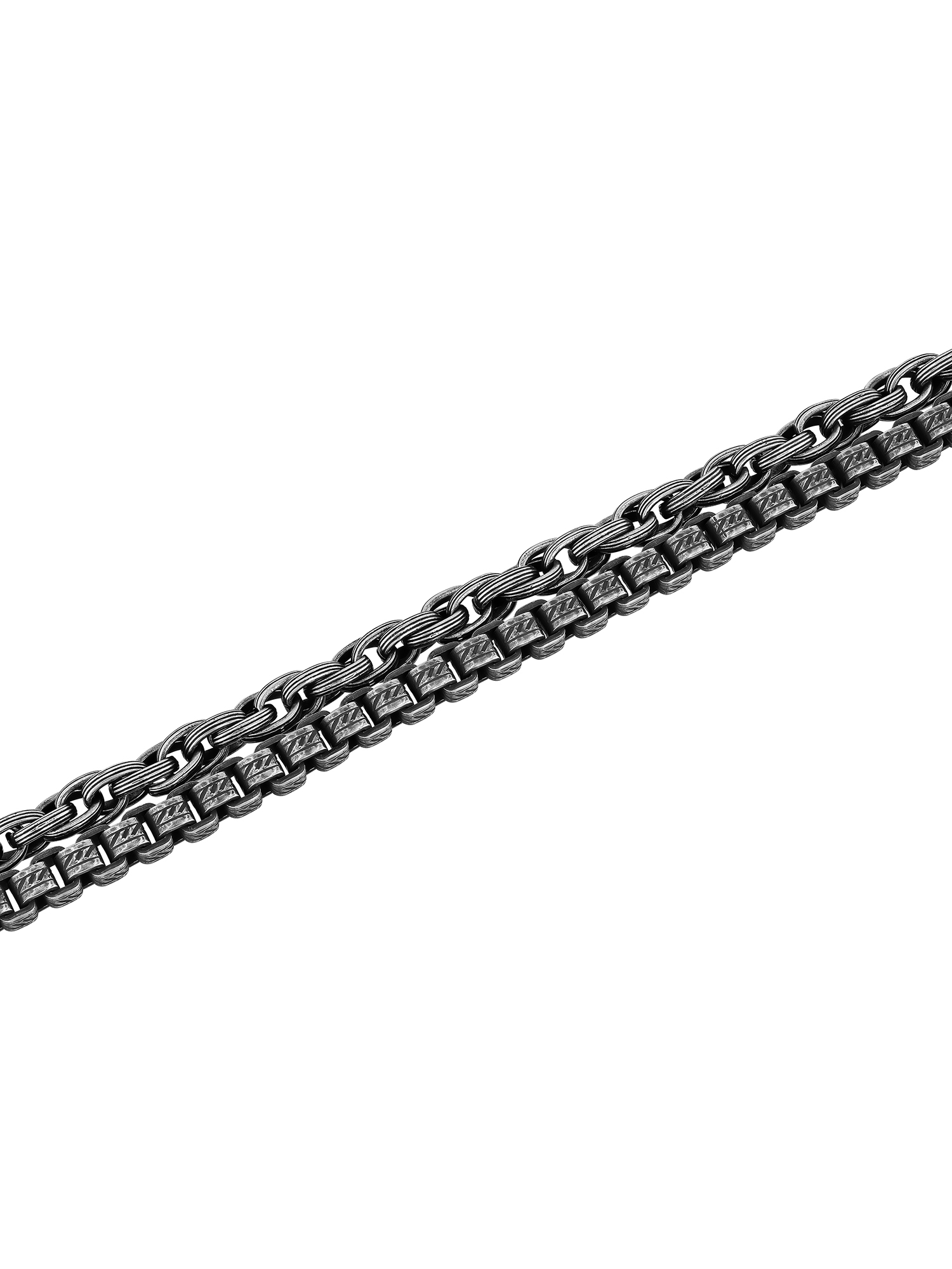 Believe by Brilliance Men's Gunmetal Stacked Bracelet photo 2