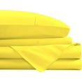 thumbnail image 2 of DNG Creations 4 Piece Sheet Set With Elastic Side Storage Pockets 100% Egyptian Cotton, 800 Thread Count 6 Inch Deep Pocket ( Solid Yellow - Twin XL ), 2 of 4