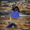 thumbnail image 3 of Inflatable Seat Cushion, Portable Camping Air Sitting Pad, Navy Lightweight Inflatable Travel Seat Cushion, Comfortable 5cm Thick Chair Pad with Storage Bag for Outdoor, Office, 3 of 7