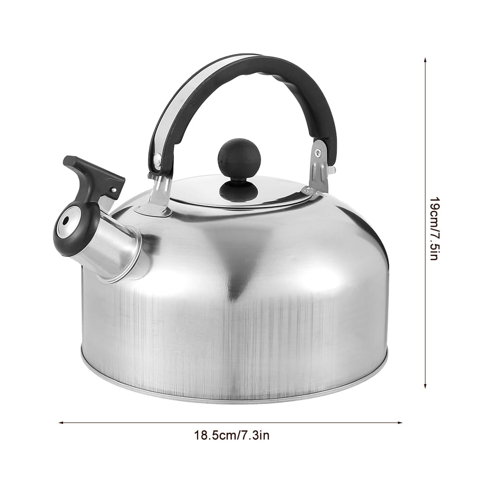 Stainless Steel & Glass 1.5L Whistling Kettle by Ready Steady Cook Camping Stove 