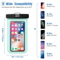 thumbnail image 5 of JOTO Universal Waterproof Pouch, IPX8 Waterproof Cellphone Dry Bag Underwater Case for iPhone 12 Pro Max 11 Pro Max Xs Max XR X 8 7 6S, Galaxy S20 Ultra S10 Note10 9 up to 7" -2 Pack, 5 of 10