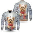 thumbnail image 3 of Playful Shiba Inu Welcomes Winter Snowy Day with Cardinal Bird All Over Print 3D Baseball Jacket Yorkie Dog Lover Gifts Bomber Jacket Softball - 12017, 3 of 6