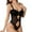 Black, variant on TJAZFJPA Plus Size Lingerie Women Sexy Underwear Pu Leather Strap Hollow Neck Sexy Seductive Underwear Fashion Black Lingerie Dress Sexy Crotchless Lingerie for Women Hide Fat Belly