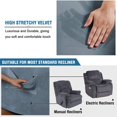 thumbnail image 3 of SUTENGDA Housse Extensible en Velours pour Fauteuil Inclinable 1 Pce Housse Douce pour Fauteuil Inclinable Housse de Fauteuil Inclinable Protecteur pour Fauteuil Inclinable - Bleu Paon, 3 of 7