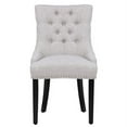 thumbnail image 4 of Costaelm Bellmount Fabric Wingback Tufted Dining Chair, Light Gray (Set of 1), 4 of 10