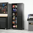 thumbnail image 3 of GangMei Metal Rolling Garage Storage Cabinets with 5 Shelves, Steel Utility Tool Storage Cabinets with louvered doors, Assemble Required, 3 of 8