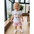 thumbnail image 3 of Cenuakty Baby Girl 6M 12M 18M 24M 2T 3T 4T Summer Outfits Short Sleeve Lineworker Embroidery Tops and Shorts Set Toddler Clothes, 3 of 9