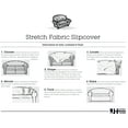 thumbnail image 2 of Stretch Sensations 1-Piece Stretch Newport Loveseat Slipcover, Grey, 2 of 7