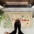 thumbnail image 6 of Merry Christmas Door Mat Outdoor for Front Door,Xmas Tree Red Bow Lights Holiday Welcome Doormat,Winter Floor Rugs for Indoor Porch Entrance Farmhouse Decor 30" x 17", 6 of 6