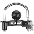 LCGP Black Trailer Hitch Coupler Lock with 2 Keys, Universal Coupler