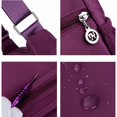 thumbnail image 4 of Bolsos de mano casuales, multibolsillos, tipo bandolera, impermeables, de nailon, color rojo, 4 of 4