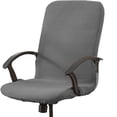 thumbnail image 2 of Hltser Computer Office Chair Cover -Removable Washable Waffle Anti-dust Desk Chair Protectors (Black  Medium), 2 of 6