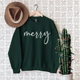 thumbnail image 3 of Merry Sweatshirt, Cozy Holiday Christmas Pullover, Festive Winter Crewneck, Holiday Gift Top, 3 of 7