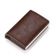 thumbnail image 1 of Wallet Thin Cards Holder Unisex Automatically Holder Business Purse-Coffee, 1 of 7